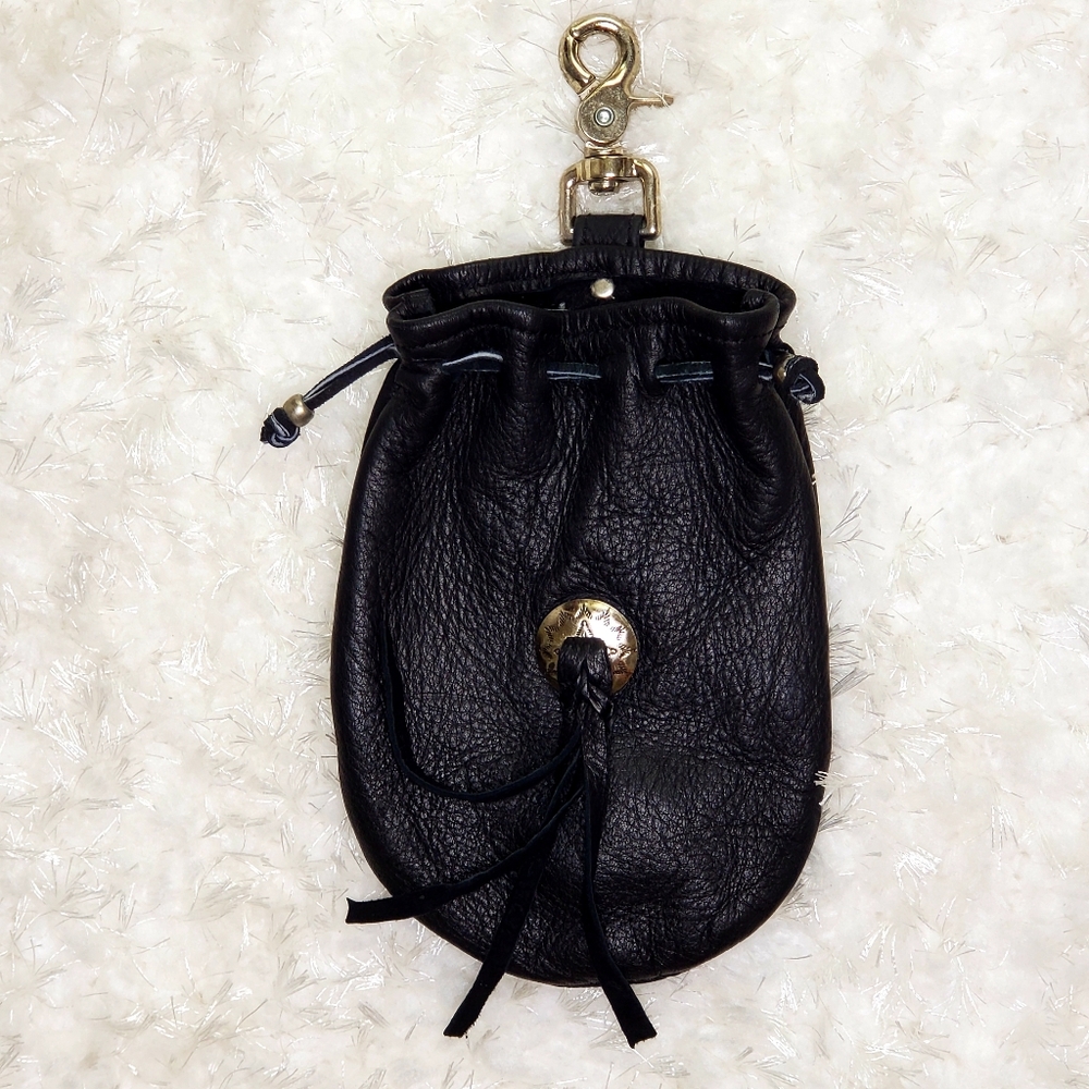 Leather motorcycle pouch
